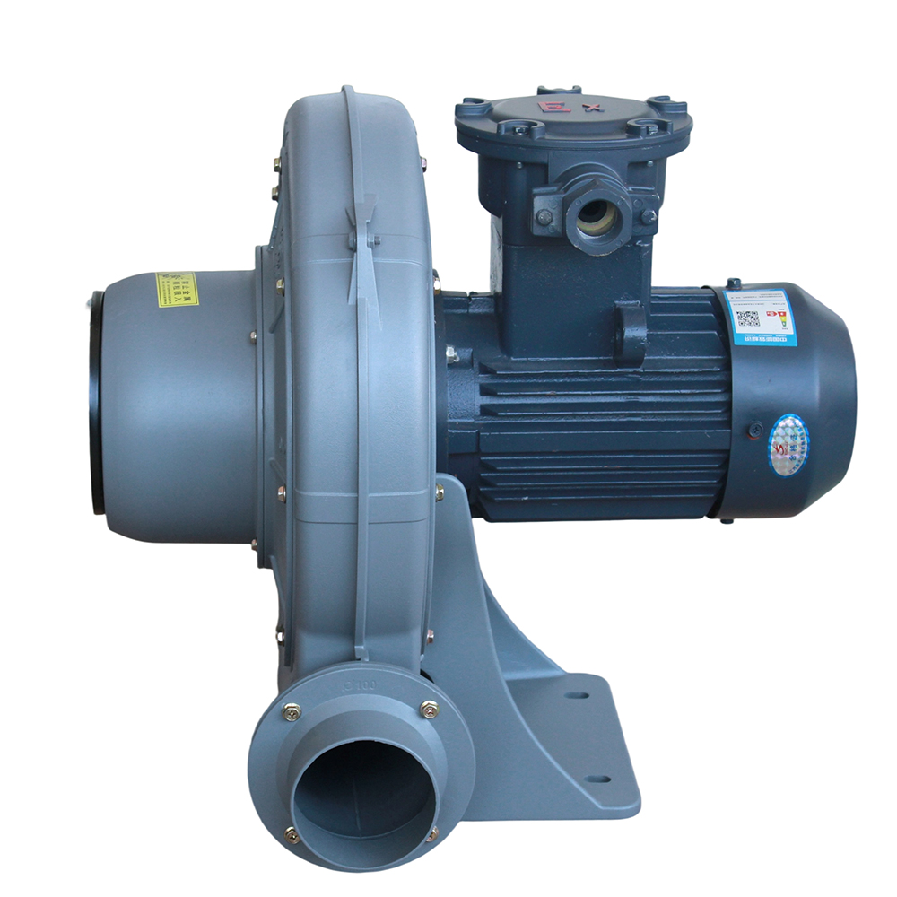 升圆TB100A-2 防爆型1.5KW中压透浦式离心鼓风机铸铝风机